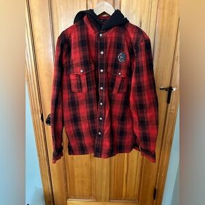 Men’s Harley Davidson hooded flannel